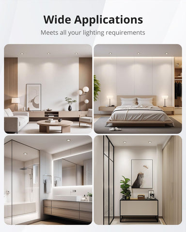 IP65 LED Downlights Ceiling, Black Spotlights 5W 4000K, 10 Pack | Bathroom Downlights, Neutral White 400LM, 68-80Mm Cut Out, 35Mm Ultra-Slim, LED Spot Lights for Kitchen Bedroom Living Room