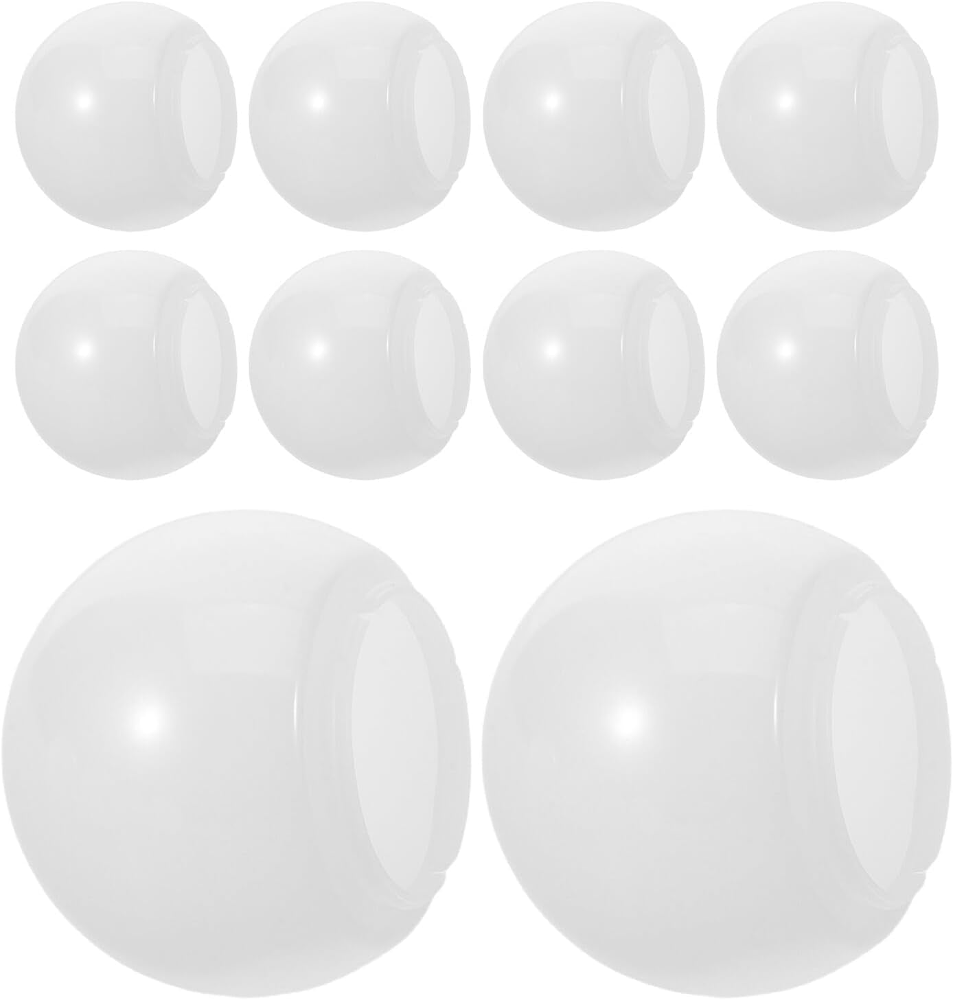 20Pcs White Hemispherical LED Bulb Guard Shell for Mirror Lamps | PC Replacement Globes, Easy Fit for Living Rooms and Bedrooms, Soft Light Spread, Vanity Mirror Bulbs