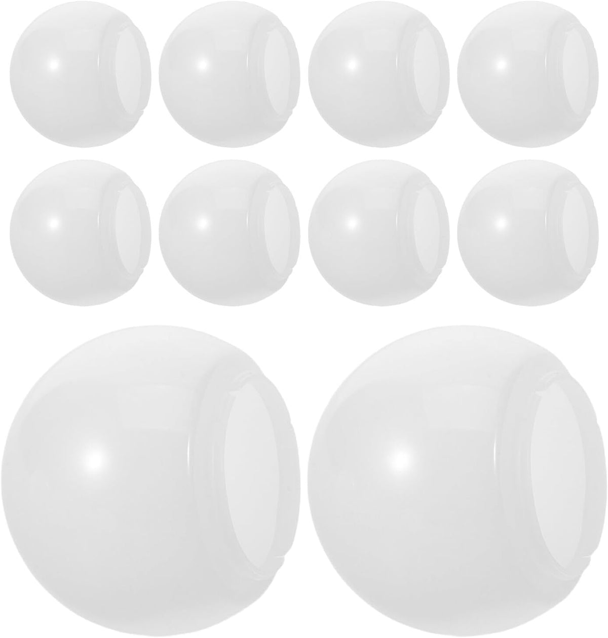 20Pcs White Hemispherical LED Bulb Guard Shell for Mirror Lamps | PC Replacement Globes, Easy Fit for Living Rooms and Bedrooms, Soft Light Spread, Vanity Mirror Bulbs