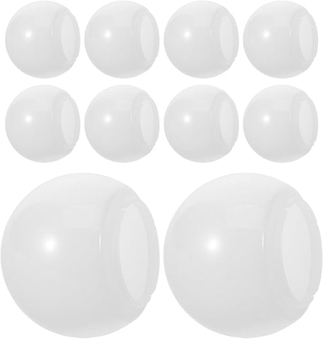 20Pcs White Hemispherical LED Bulb Guard Shell for Mirror Lamps | PC Replacement Globes, Easy Fit for Living Rooms and Bedrooms, Soft Light Spread, Vanity Mirror Bulbs