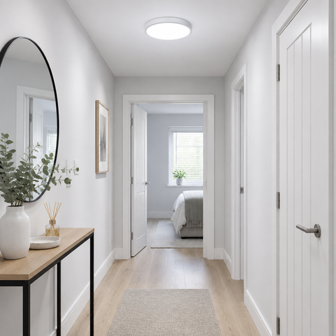 48W Round LED Ceiling Light – Flush Mount Modern Ceiling Lamp for Bedrooms, Living Rooms, Kitchens & Hallways - A warmer way to light the rooms you actually relax in