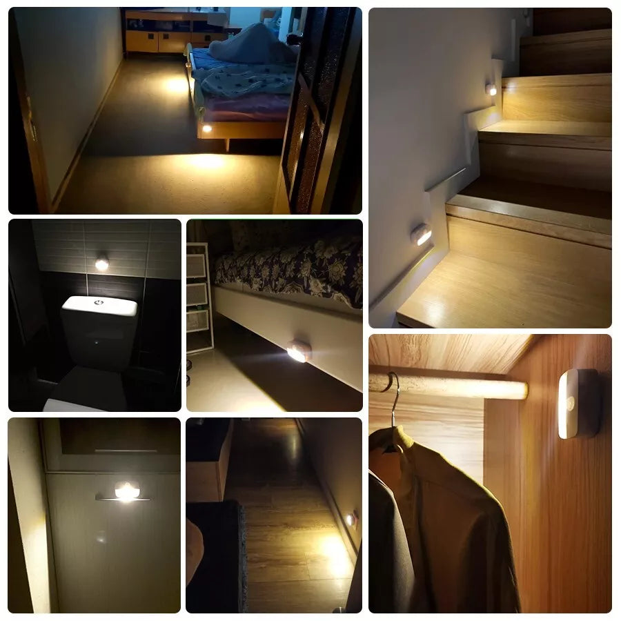 LED PIR Motion Sensor Wall Night Light – Waterproof & Battery Operated