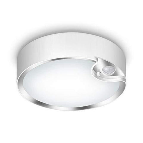 80 LED Motion Sensor Ceiling Light installed in a hallway, providing bright illumination
