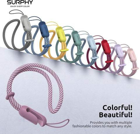 SURPHY Wrist Strap Lanyard for Phone, 2 Pack Adjustable Lilac Purple & Grey