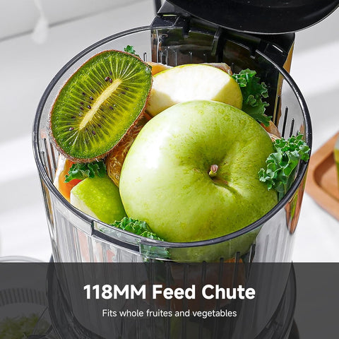 Cold Press Juicer Machine 118mm Chute Stainless Steel Slow Juicer