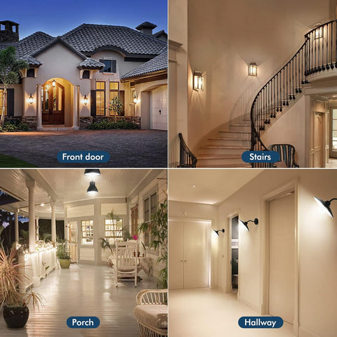 ONJIE PIR Motion Sensor LED Bulb 12W B22 Cool White 6000K 4 Pack