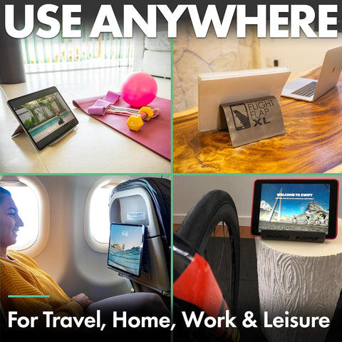 XL Airplane iPad & Tablet Stand Holder – Flexible Travel Accessory (Grey)