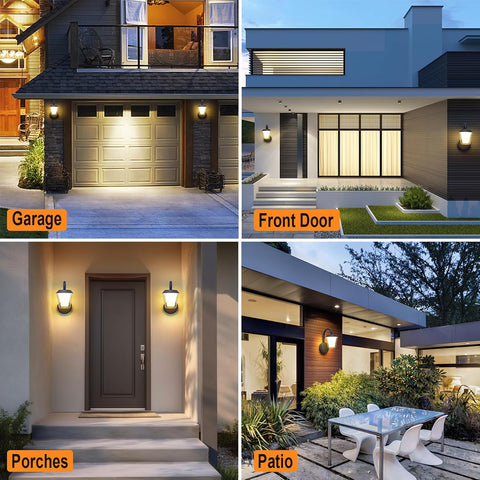 Outdoor Wall Light IP65 Down Outside Lights Mains Powered, Anthracite Grey Front Door Porch Light Modern LED External Lighting Sconce, Waterproof Exterior Lamp Lantern Electric for House