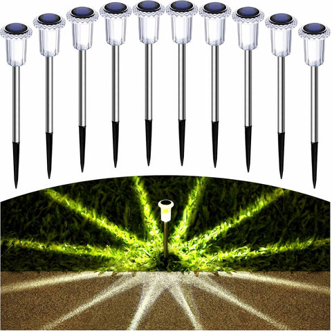 15 Pack Solar Lights Outdoor Waterproof Pathway Lights, Warm White