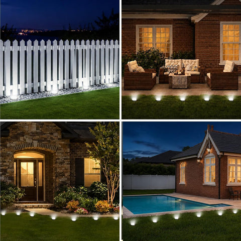 vighep Solar Lights Outdoor Garden, 12 Pack Solar Ground Lights