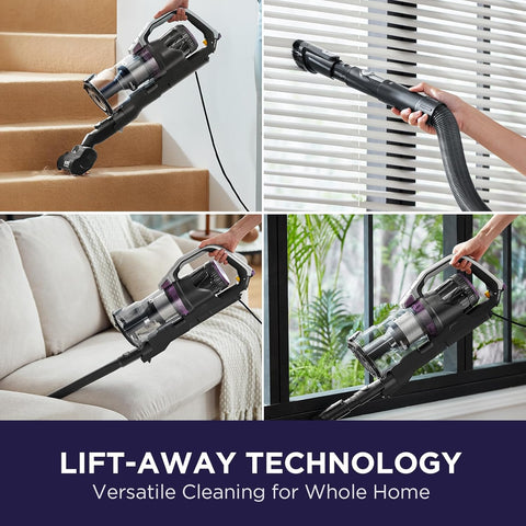 EUREKA NEU800 Upright Vacuum Cleaner Black & Purple 1.3L