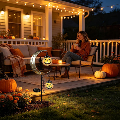 Solar Halloween Lights Waterproof Stake Lights Holiday Walkway Lighting