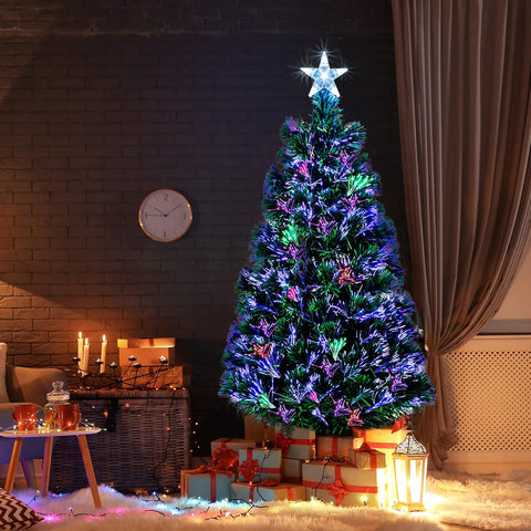 2 Packs Solar Christmas Tree 35.8in Outdoor Prelit Lighted Christmas Tree