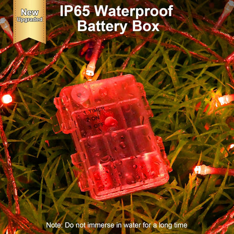 Battery Operated Waterproof Fairy String Lights with Timer, 3M 30 LED Decorative Lights for Indoor and Outdoor Use