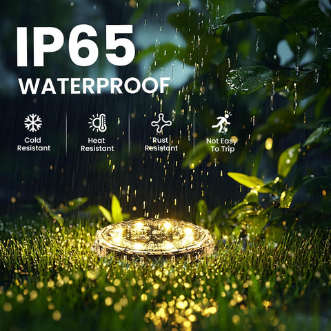 Solpex Solar Lights Outdoor Garden, 8 LED Garden Lights, 12 Pack Warm White