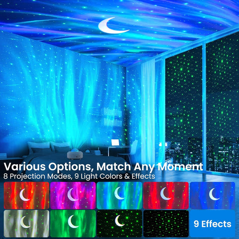 Galaxy Light Projector with Bluetooth Speaker & Rechargeable Night Lamp