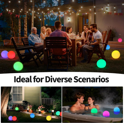 DeeprBlu Floating Pool Lights 4 Pack – IP68 Waterproof Colour Changing LED Hot Tub, Swimming Pool & Bath Lights