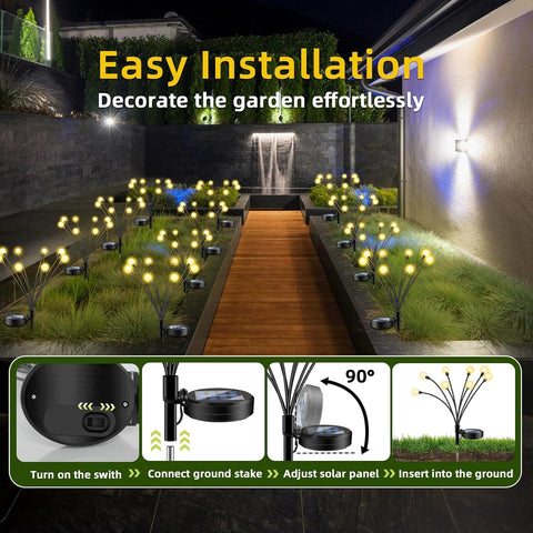 SCNNC Solar Firefly Lights Outdoor Waterproof IP65