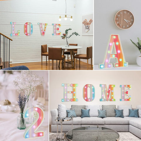 Rainbow LED Marquee Letter I – Color Changing Night Light