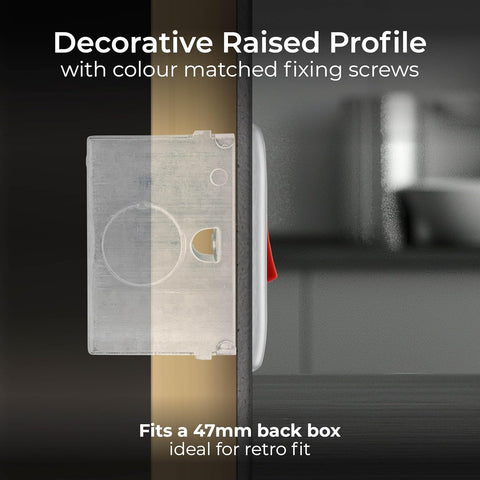 BG Electrical NBS74-01 Switched Cooker Control Unit with a Power Indicator, 45 Amp, Brushed Steel