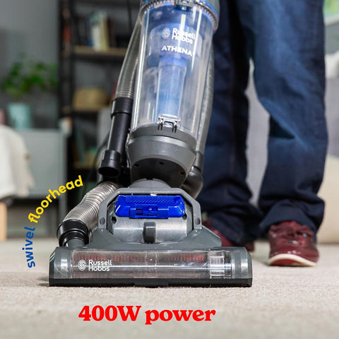 Russell Hobbs Athena2 Upright Vacuum Cleaner 400W 2L – Grey & Blue