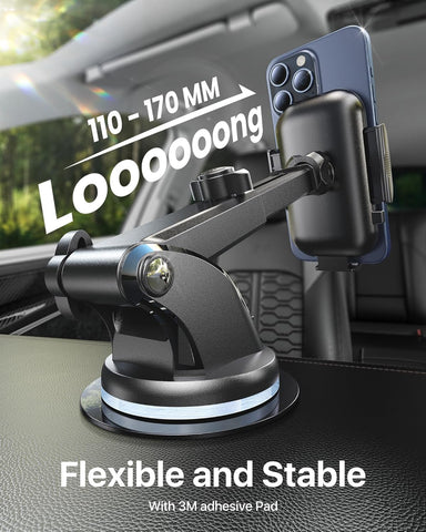 Andobil 3-in-1 Car Phone Holder Military-Grade Strong Suction