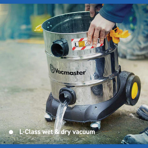 Vacmaster 110V L Class Wet & Dry Vacuum Cleaner | 30L Industrial Dust Extractor | HEPA 13 | Heavy Duty 1000W Motor
