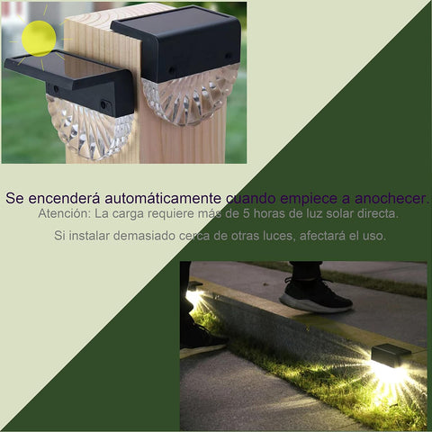 OneUan - 4 x Outdoor Solar Light Shell RGB Acrylic LED Solar Light for Garden, Fence, Patio and Steps, Waterproof IP65, Warm White + RGB Colour, 10 Lm, Pathway Lighting, Facades.