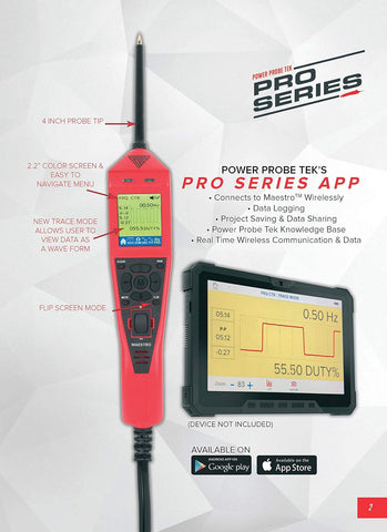 Power Probe The Maestro Automotive Circuit Tester 12–24V Colour LCD Multimeter with Trace Mode, Power & Ground Activation, Data Logging & App Support – Professional Car Electrical Diagnostic Tool UK