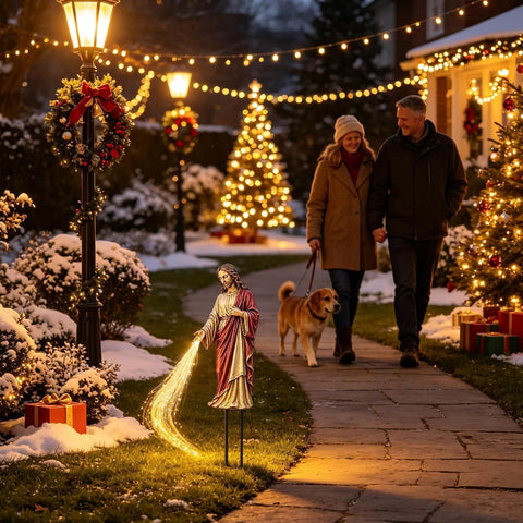 Solar Christmas Garden Lights Solar Religious Holiday Illumination