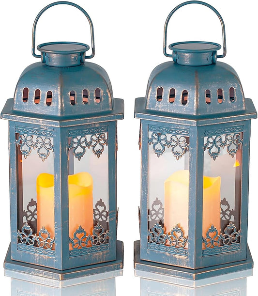 Solar Lantern Outdoor Decor Antique Metal and Glass Construction Mission Solar Garden Lantern Indoor and Outdoor Solar Hanging Lantern Entirely Solar Powered Lantern Low Maintenance