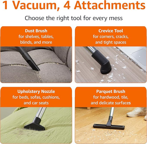 Amazon Basics 850W Bagless Cylinder Vacuum Cleaner 1.7L – Lightweight, Powerful Suction with HEPA Filter for Carpet & Hard Floors