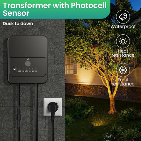 All-in-One 3W Low Voltage Landscape Lighting Kit Dusk to Dawn, 6-Pack