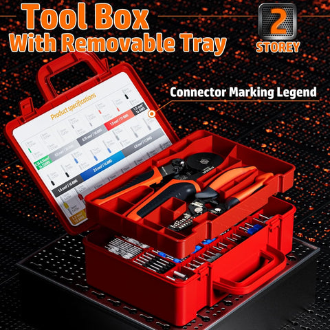 Ferrule Crimping Tool Kit 33 Sizes Hex Ratchet