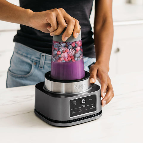 Foodi Power Nutri Blender 2-in-1 | 1100W Smoothie & Frozen Drink Maker – Silver