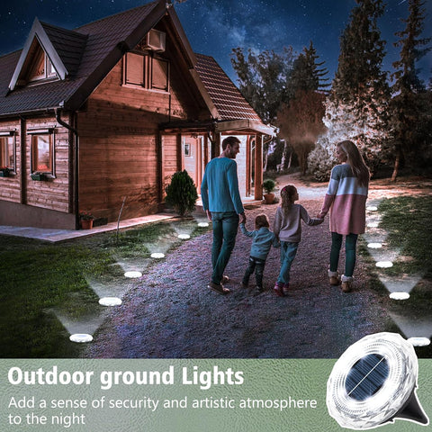 Solar Ground Lights 8 Pack Solar Garden Lights for Patio Yard Landscape