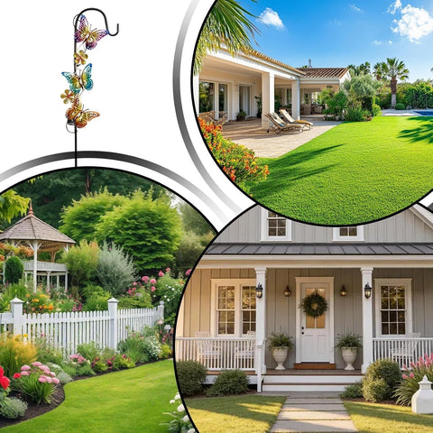 Solar Garden Light, Butterfly Design Waterproof Lawn Lamp Outdoor 7.67inch