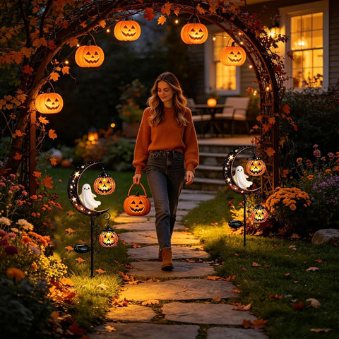 Solar Stake Lights Halloween Waterproof Festive Garden Lighting