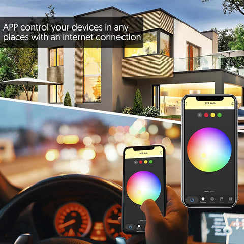 Avatar Controls Smart Bulb Alexa Light Bulbs B22 Bayonet, Colour Changing WiFi LED Lamp Bulbs 9W Set of 2 Bulbs [Energy Class F], White [Energy Class F]B07PKMC87F