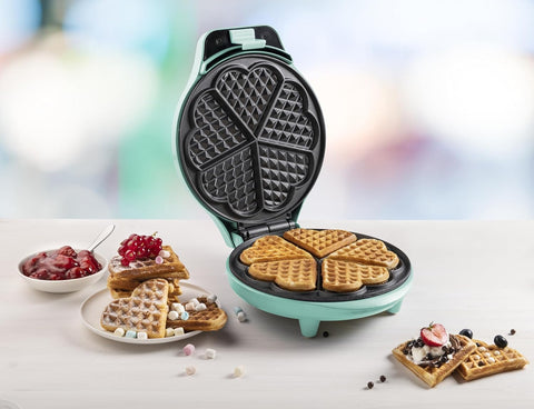 Mini Animal Cookie & Waffle Maker – 700W, Non-Stick Plates, Baking Indicator Light, Blue, Fun Mini Treats