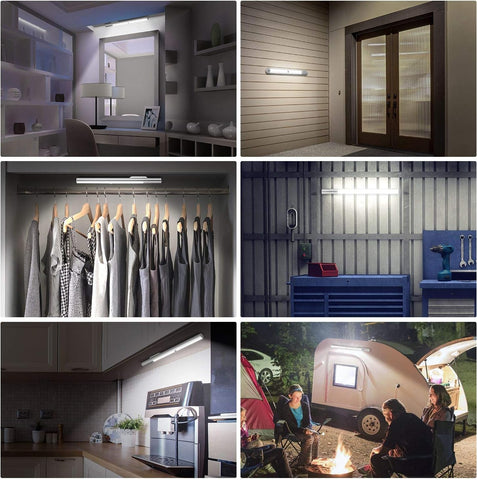 BLS T401 LED Closet Light 200 Lumen – Rechargeable Wireless Motion Sensor Under Cabinet Light, 6000K Clean White for Cupboards, Wardrobes & Kitchens - Light Up Dark Corners Without the Wiring Hassle