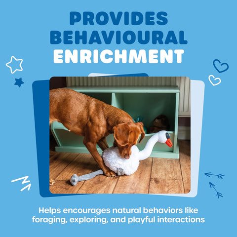 Plush Squeaky Swan Dog Toy with Long Legs