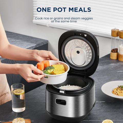 Midea 2L Rice Cooker with 9 Functions – Quick 30 Min Rice – Black