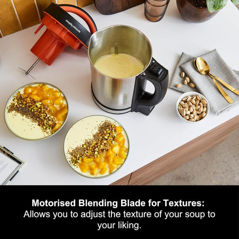Classic 1.6L Stainless Steel Soup Maker | LED Display, 4 Settings, Motorised Blade, 1000W Power, Fast Soup in 25 Minutes