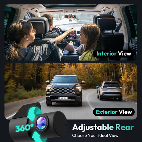 BOTSLAB 4K Front and 2K Rear Dash Cam with GPS, WiFi & ADAS