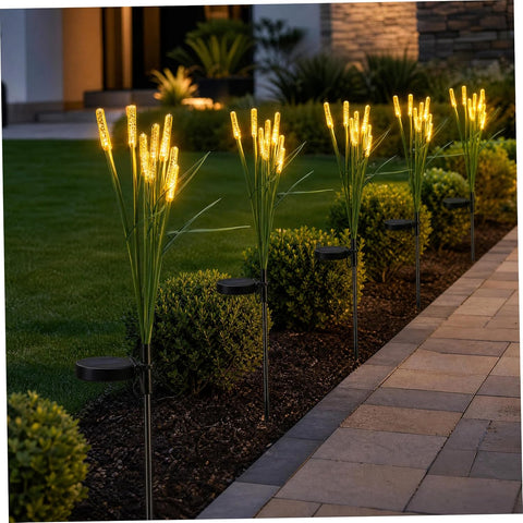 2 Pack 26.8" Swaying Solar Garden Lights, Waterproof Outdoor Solar Pathway Lights Warm White