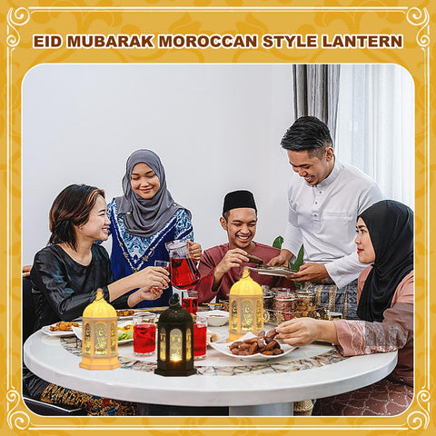 Mini Ramadan LED Candle Lantern – Moroccan Style Eid Hanging & Table Decor for Indoor and Outdoor Use