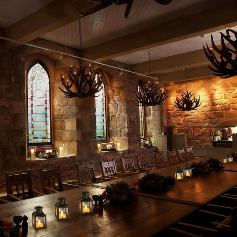 6-Piece Gold LED Candle Lantern Set – Mini Hanging Decorative Lanterns for Ramadan, Weddings & Home Decor