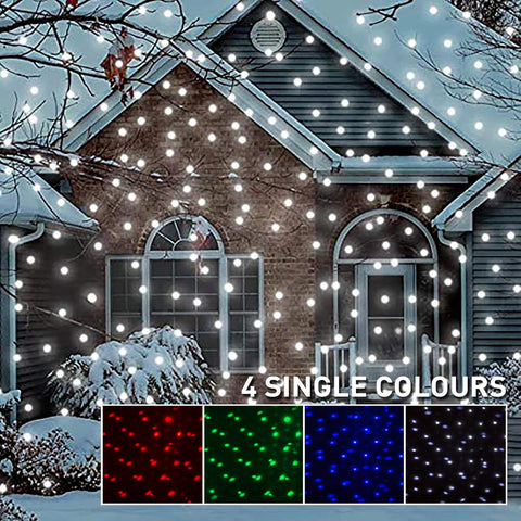 Outdoor Christmas Snowfall Projector Lights – Multicolour Rotating Snow Effect with Moving Points | Festive LED Projection Light for House, Garden & Party Decorations