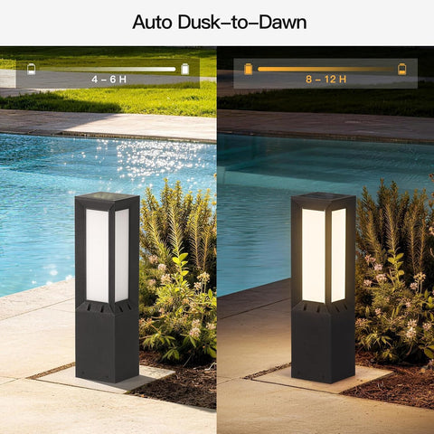 MVBT 24" Solar Pathway Lights Outdoor IP65 Waterproof Landscape Path Lights